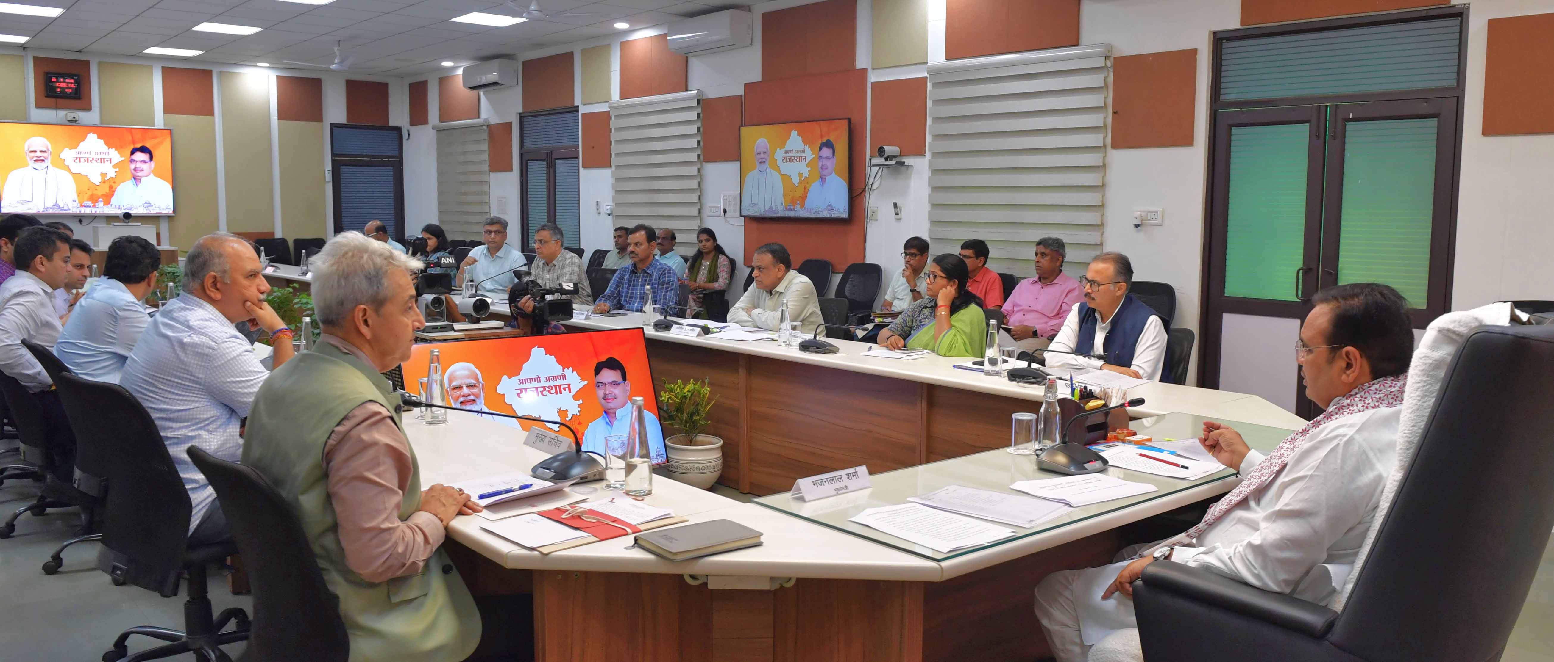 मुख्यमंत्री ने आपदा राहत प्रबंधन की बैठक ली— निरंतर बारिश के चलते अधिकारी रहें अलर्ट मोड पर— सतर्कता और संवेदनशीलता के साथ बचाव एवं राहत कार्यों में लाएं तेजी— मुख्यमंत्री श्री भजनलाल शर्मा